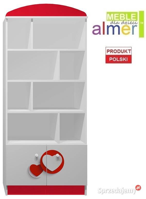 CZERWONE SERCE 12 N6 regał dziecięcy 80x40 w190 Sieradz