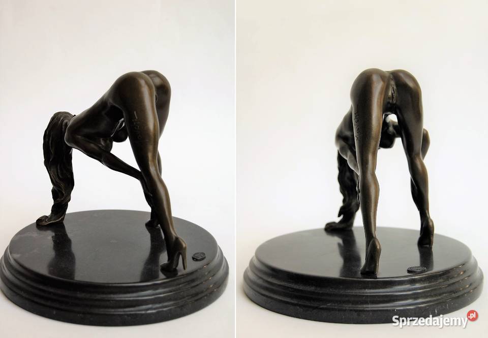 Naga kobieta akt erotyk rzeźba brąz Mavchi brązowy lubelskie