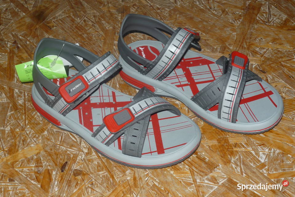 Oryginalne sandałki RIDER 36 szaryczerwony Rozmiar 36 mazowieckie Zielonka
