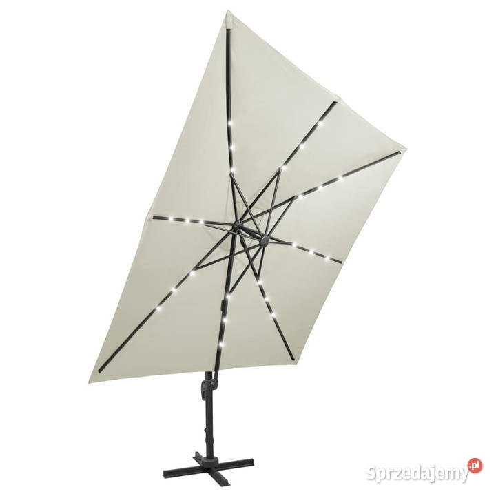 Parasol wiszący z lampkami LED i słupkiem 300 mazowieckie Warszawa sprzedam