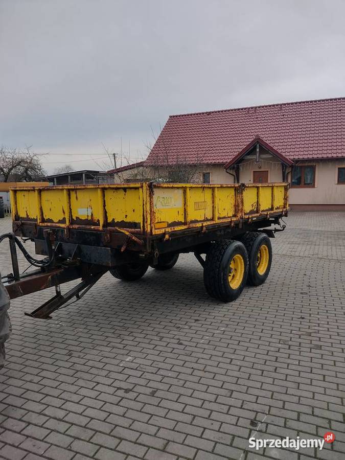 Przyczepa rolnicza tandem budowlana 8 ton Przyczepy rolnicze Sośno
