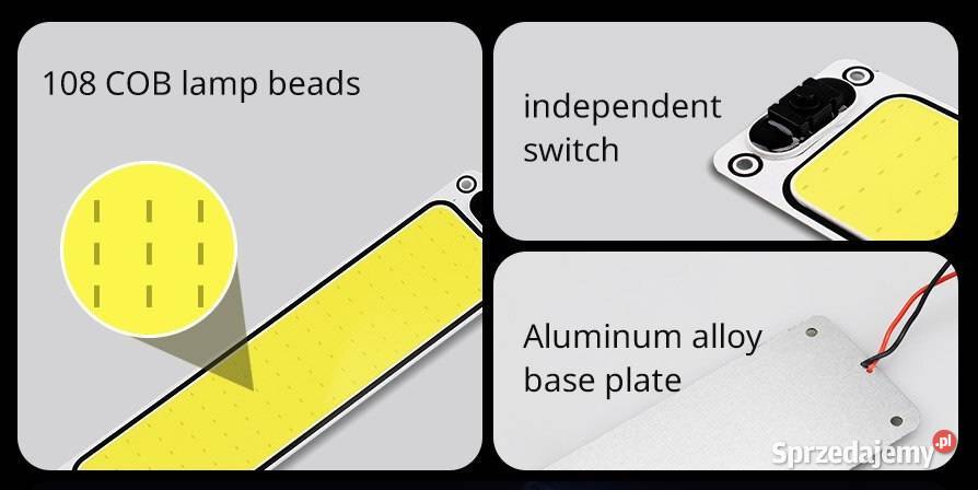 Lampa Sufitowa 108 LED z Wyłącznikiem do Kampera łódzkie Sieradz