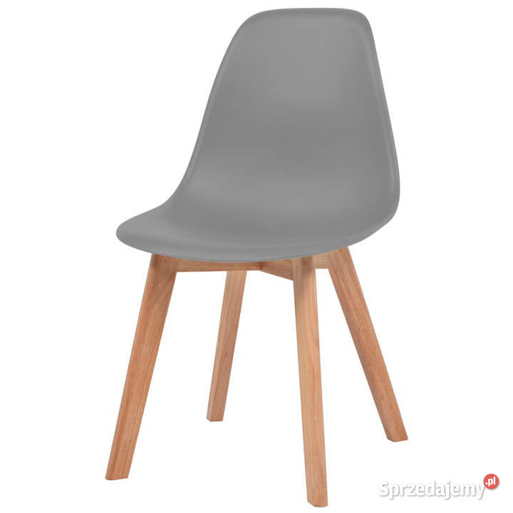 Krzesła stołowe 2 szare plastikowe WM244774 Meble Warszawa sprzedam