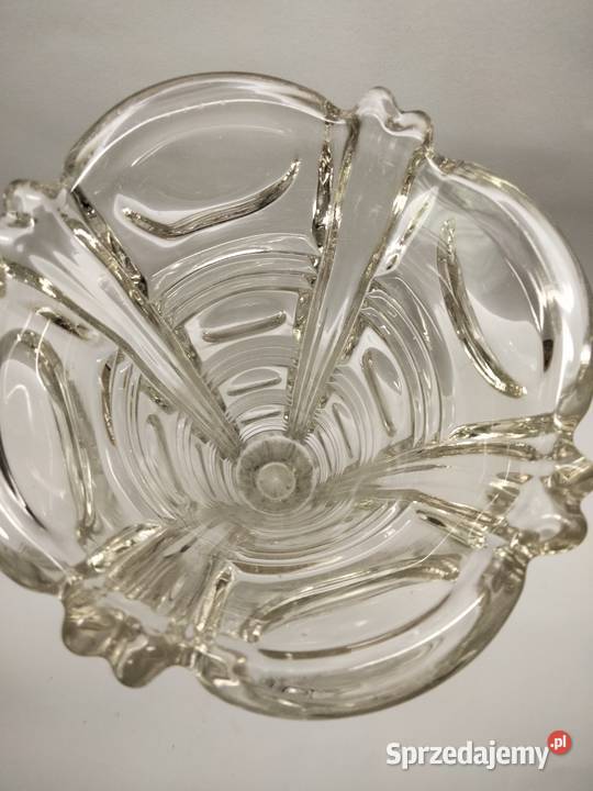 Duży wazon szkło Vintage lata 5060te Walther wielkopolskie Gniezno