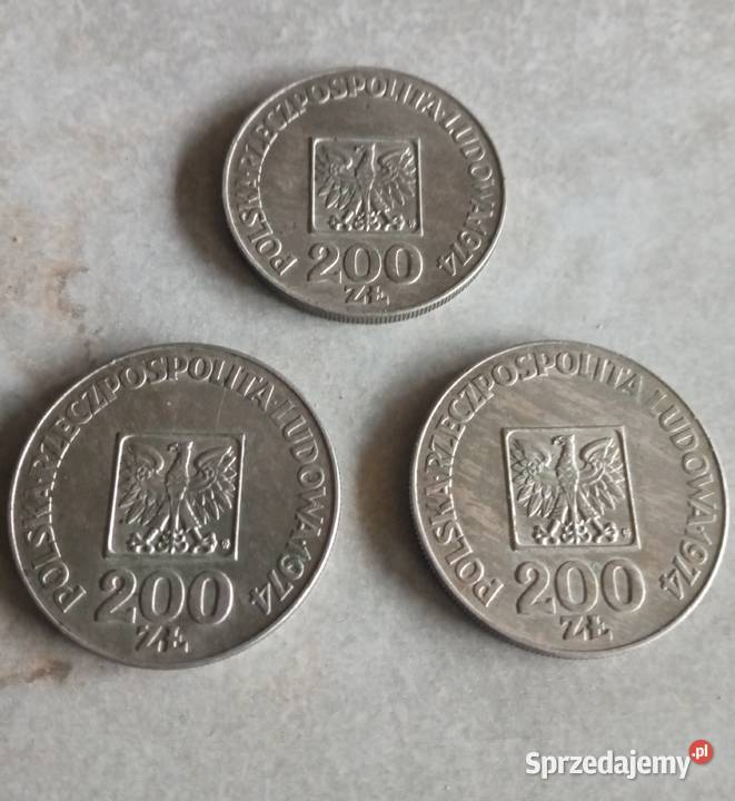 Srebrne monety 200 PRL Czeluścin