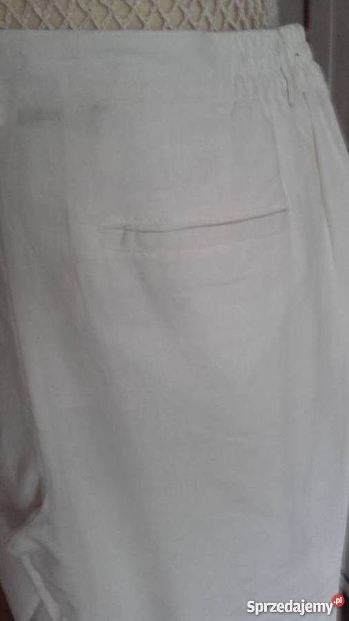 ANGIELSKIE MARKOWE LNIANE SPODNIE KOLOR IVORY r wielkopolskie Piła sprzedam