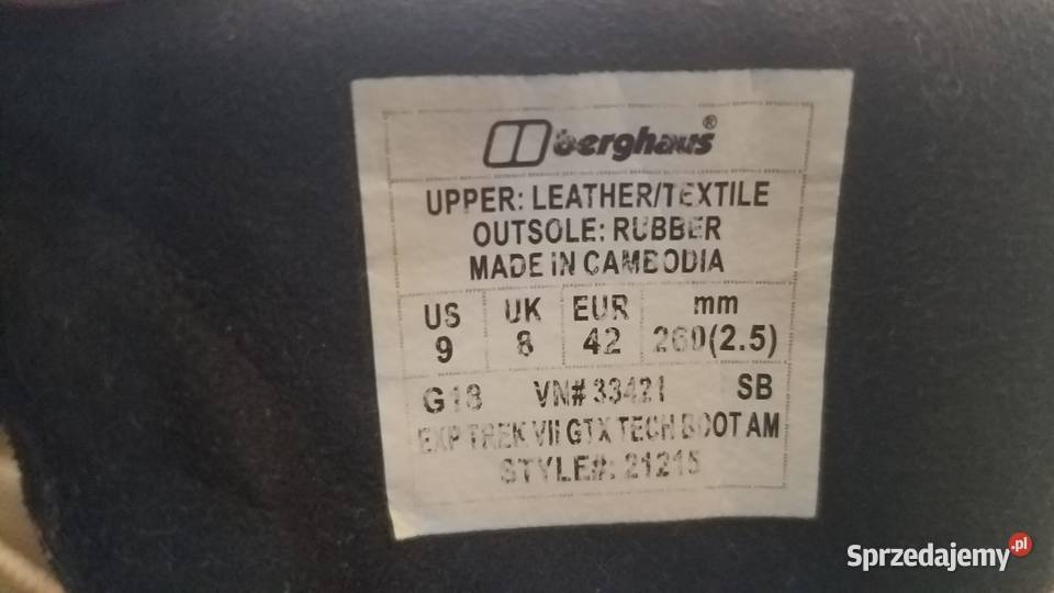 Buty BERGHAUS EUR42 27 Skóra Goretex wysokie podlaskie Białystok