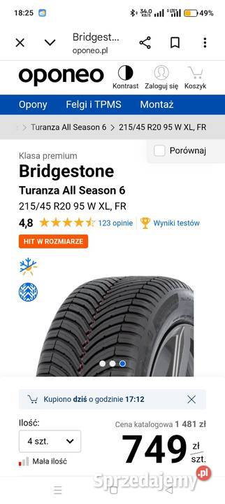 Bridgestone TURANZA ALL SEASON 6 21545R20 95W XL Samochodowe