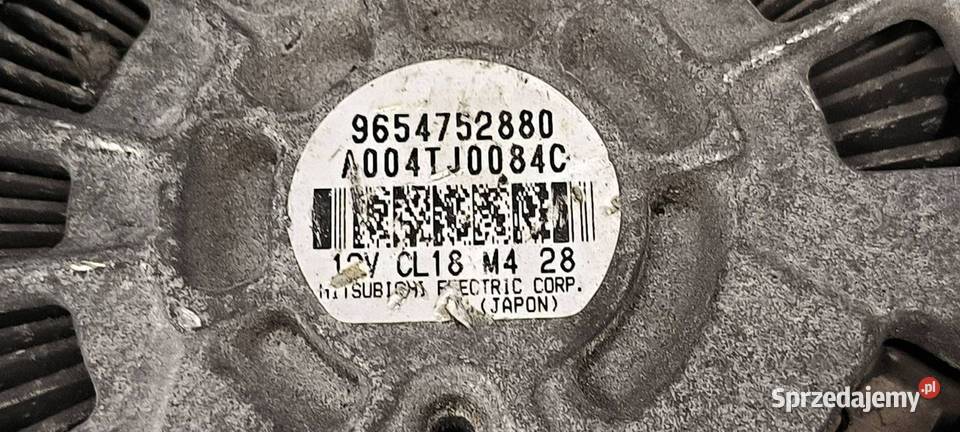 ALTERNATOR PEUGEOT 407 9654752880 kujawsko-pomorskie Lipno sprzedam