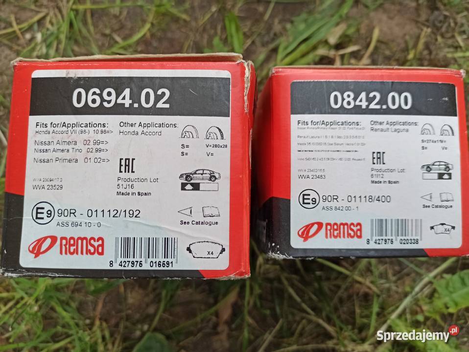 Sprzedam klocki hamulcowe do nissana Układ hamulcowy Kraków