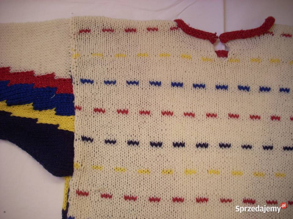 Wzorzysty Sweter dziergany na drutach M 38 Odzież damska Nowy Sącz
