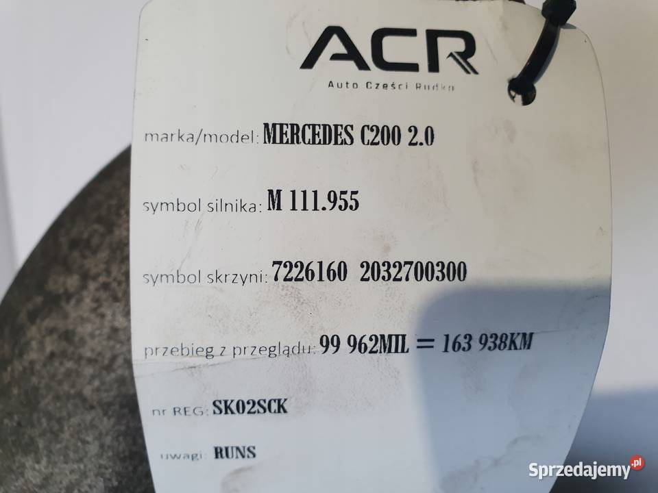 KOMPRESOR DOŁADOWANIA Mercedes W203 20 K osobowe Chełm