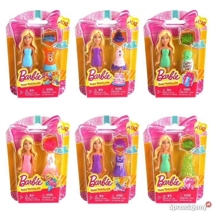 Barbie Lalka Zestaw 3 Mini Lalek Laleczek Mogilany
