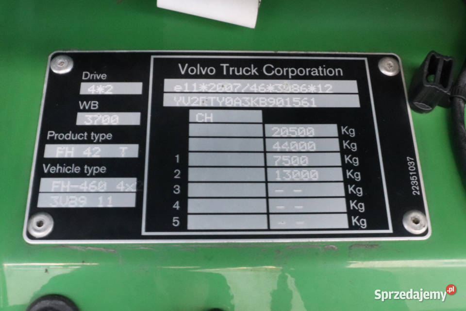 Ciągnik VOLVO FH 460 XL EURO 6 mazowieckie Warszawa