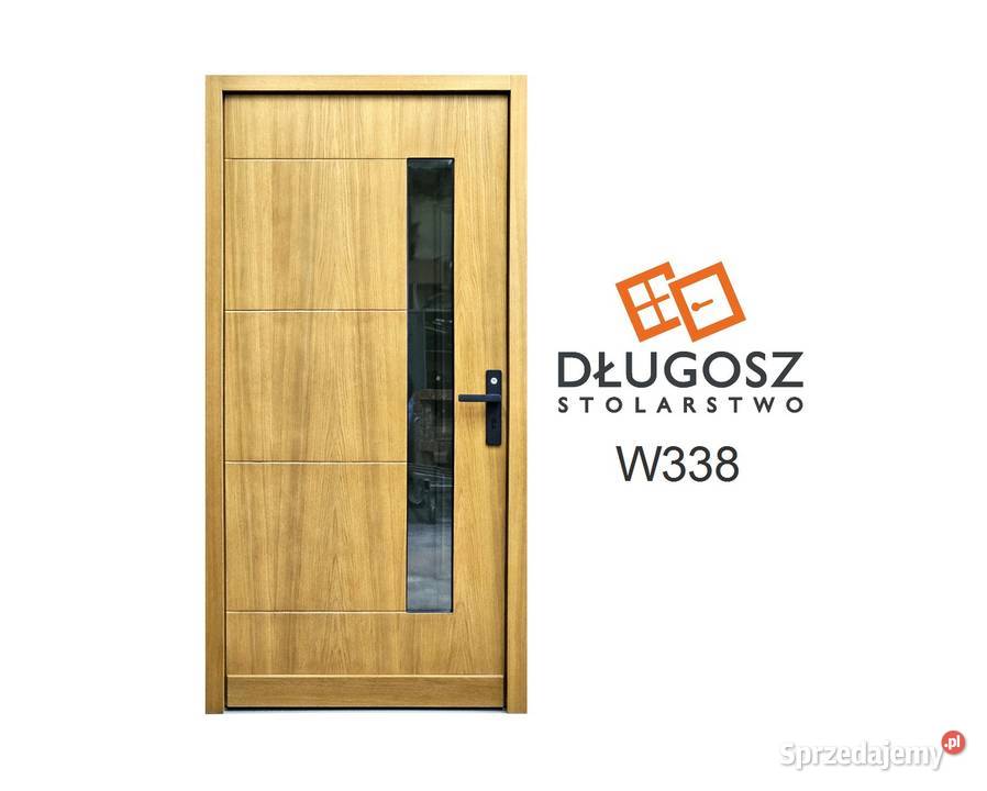 Drzwi DŁUGOSZ zewnętrzne nowoczesne drewniane Sieradz