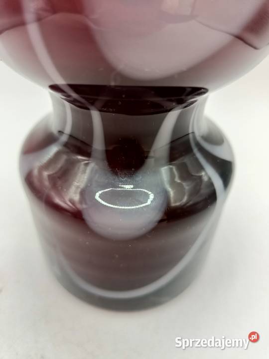 Wazon artystyczny grube szkło piękne wgłębienia Zamość