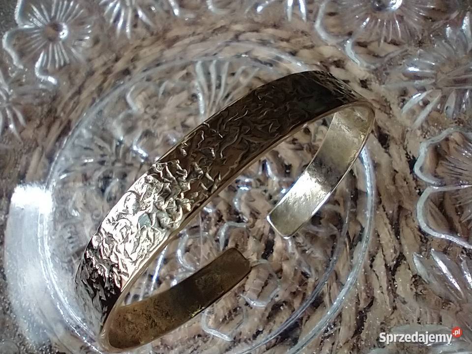 Bransoletka mosiądz kuta faktura metaloplastyka Łódź