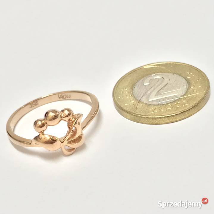Złoty PIERŚCIONEK 585 14K cudowne WINOGRONA Warszawa