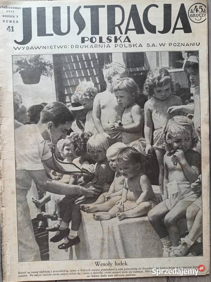 Ilustracja Polska archiwalny przedwojenny Antykwariat wielkopolskie Wronki