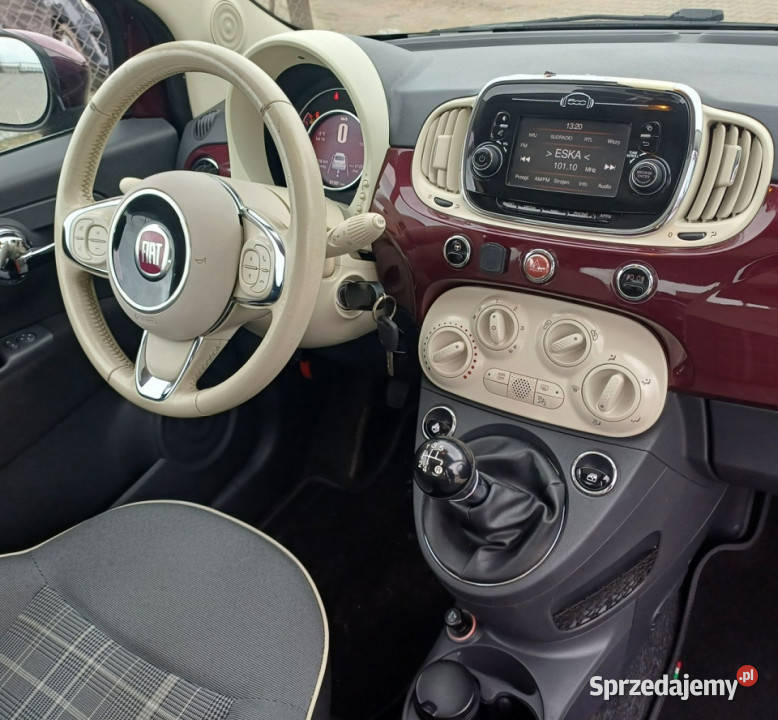 Fiat 500 12 Szyberdach Nawigacja I 2007 gniazdo AUX wielkopolskie Suchorzew