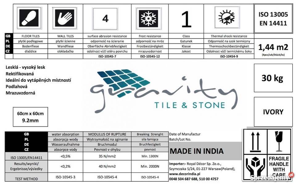 PŁYTKI GRES bezowy polerowany 60x60 mazowieckie Raszyn