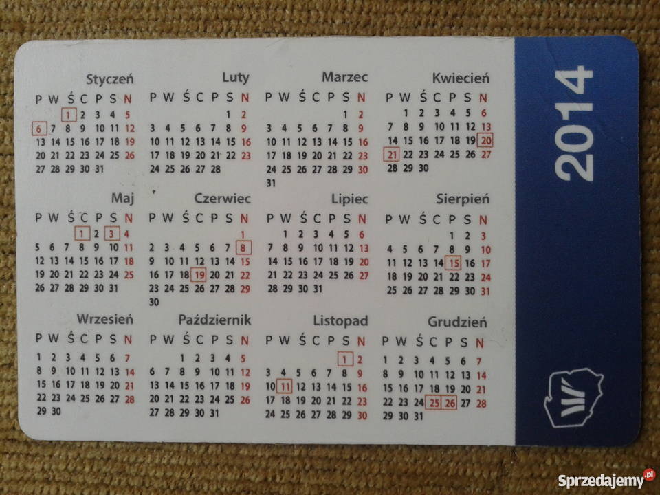 KALENDARZYK LISTKOWY 2014 WYŻSZA SZKOŁA Piszczac