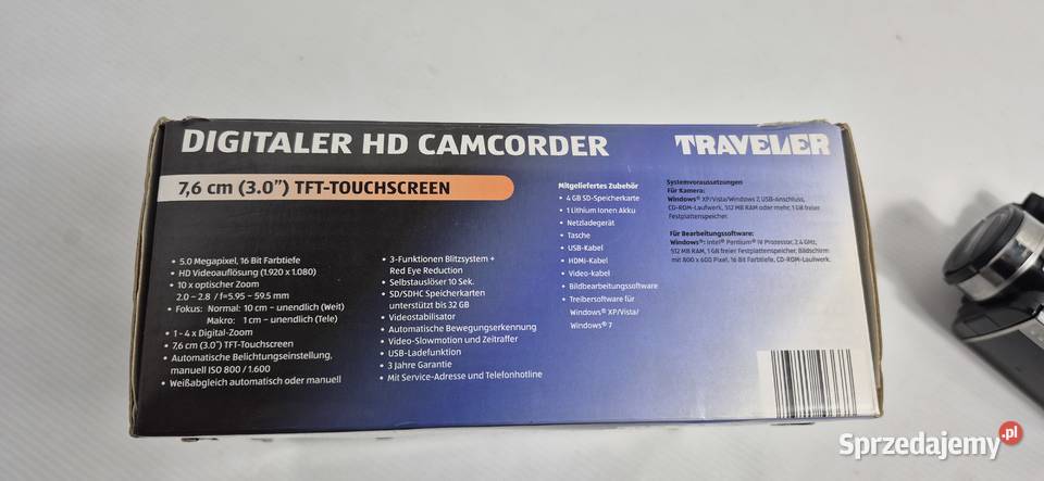 Kamera Traveler DV10HD Full HD 10x Zoom Biłgoraj