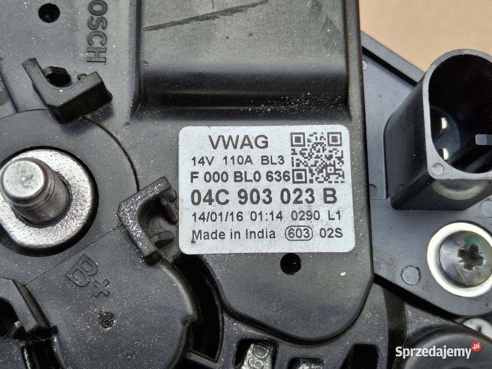 VW UP SKODA CITYGO SEAT MII 10 MPI ALTERNATOR lubuskie