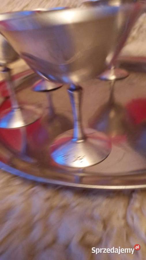 Kieliszkipucharki na tacy lata 4050 Warszawa