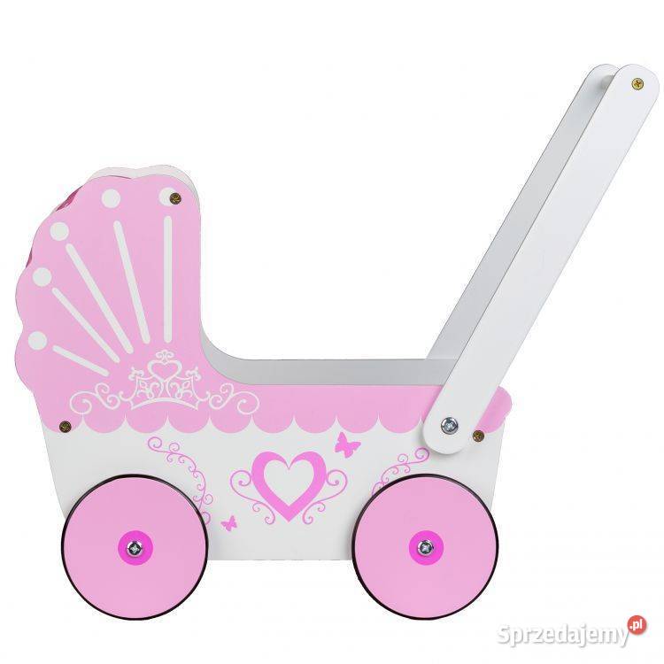 Drewniany wózek lalek pchacz dzieci Ecotoys Lalki i akcesoria podlaskie Bielsk Podlaski sprzedam