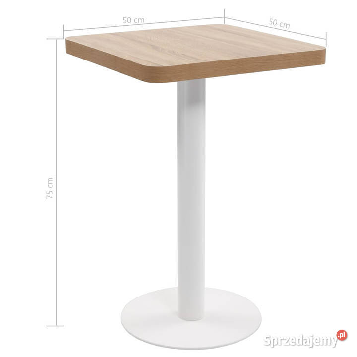 Stolik bistro jasnobrązowy 50x50 MDF WM286426 Warszawa