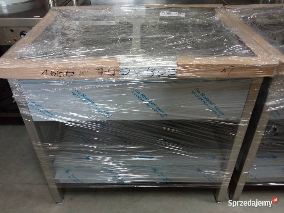 Stół z 2 zlewami i półką 100x70x90 Wyposażenie firm Wrocław