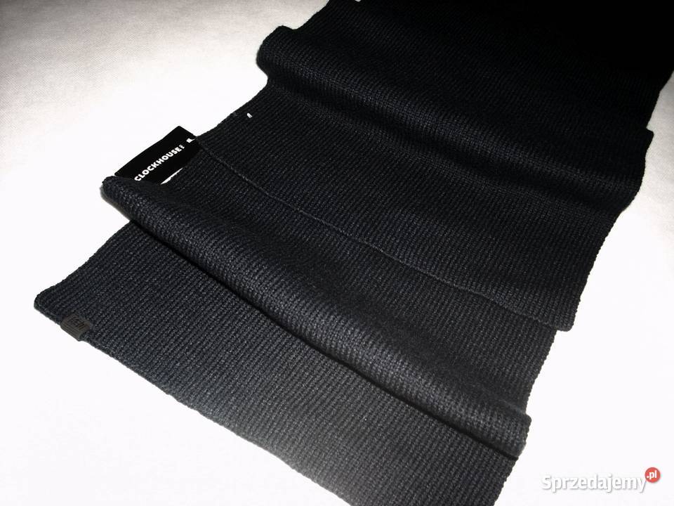 CA Clockhaouse Ciepły Szalik Nowy Czarny Dla mężczyzn Galanteria i dodatki Nowy Sącz
