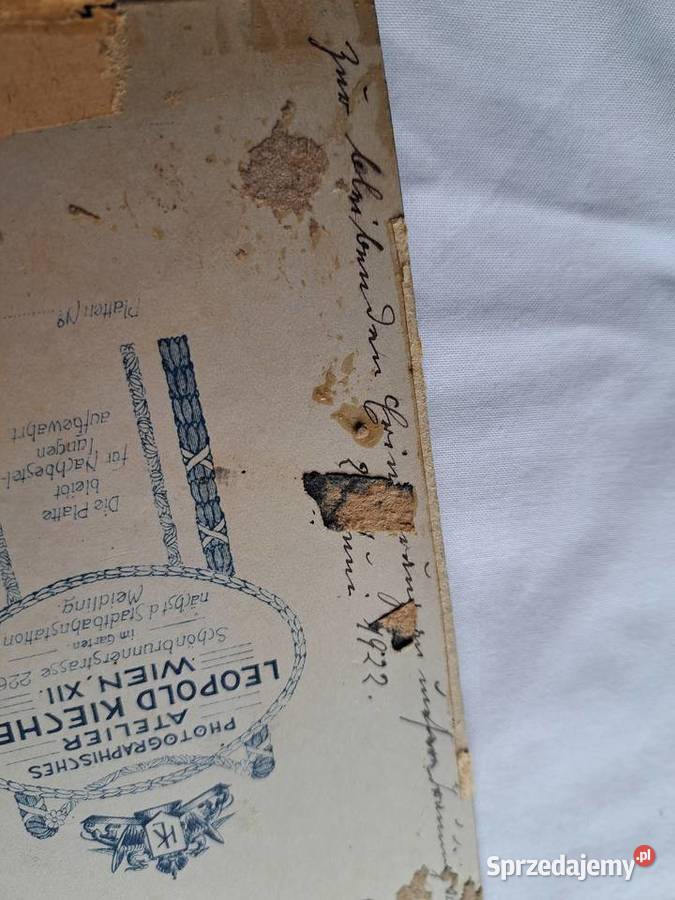 Stara fotografia na kartoniku opis Wiedeń 1922