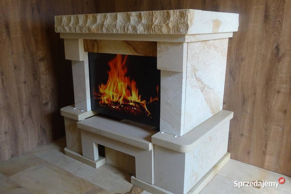 obudowa kominka z kamienia łódzkie Wielgomłyny