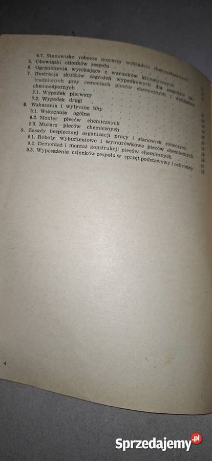Karta BHP PRL 1972 Oryginalny Poradnik Chemika wielkopolskie Kalisz sprzedam
