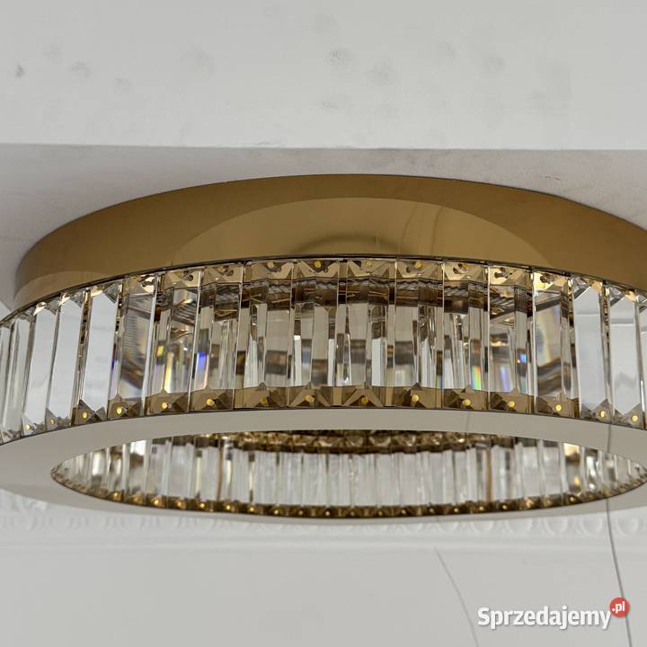 Plafon kryształowy lampa sufitowa glamour złota Warszawa