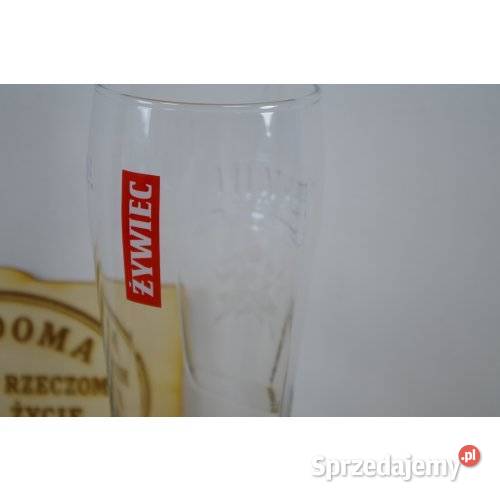 Firmowa szklanka Żywiec klasyczny pilsner 05 l Porcelana i szkło śląskie