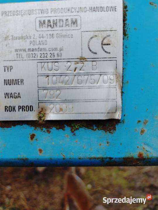 Agregat Ścierniskowy Podorywkowy MANDAMD KUS 22m nieuszkodzony Zamość