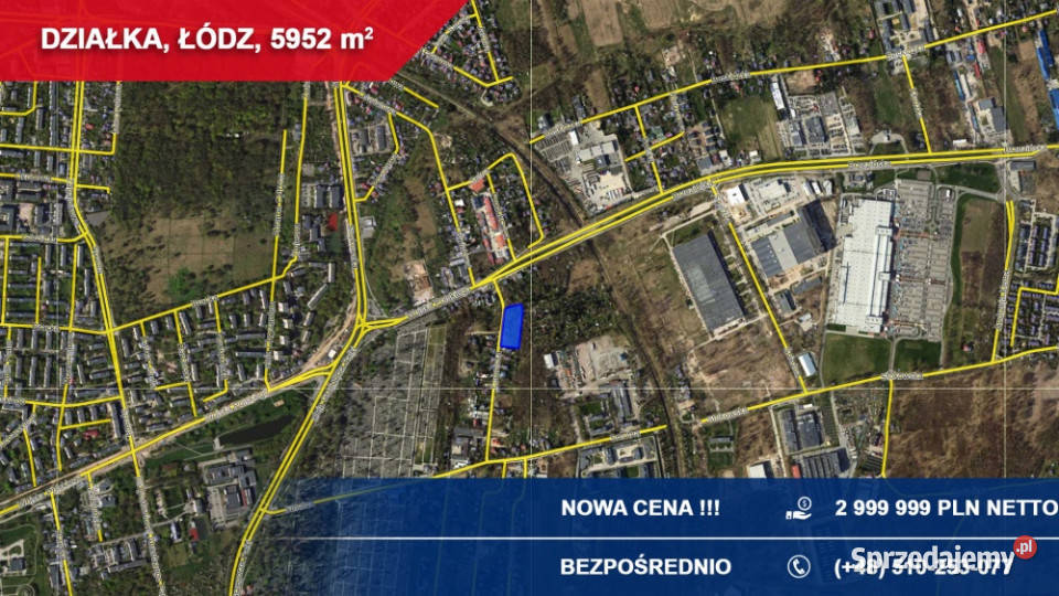 NOWA Działka pod segmenty bliźniaki hotel TOP Łódź sprzedam