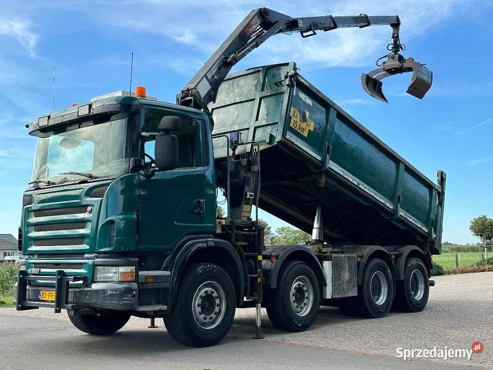 Wywrotka 8x4 z dzeigiem bordmatic Scania