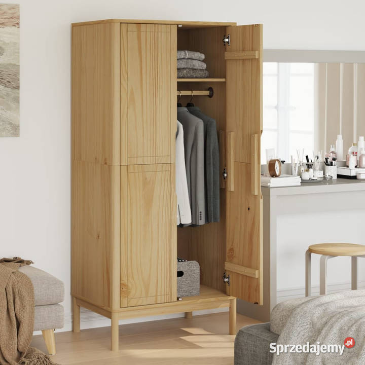Szafa FLORO woskowy brąz 77x53x171 lite drewno mazowieckie Warszawa