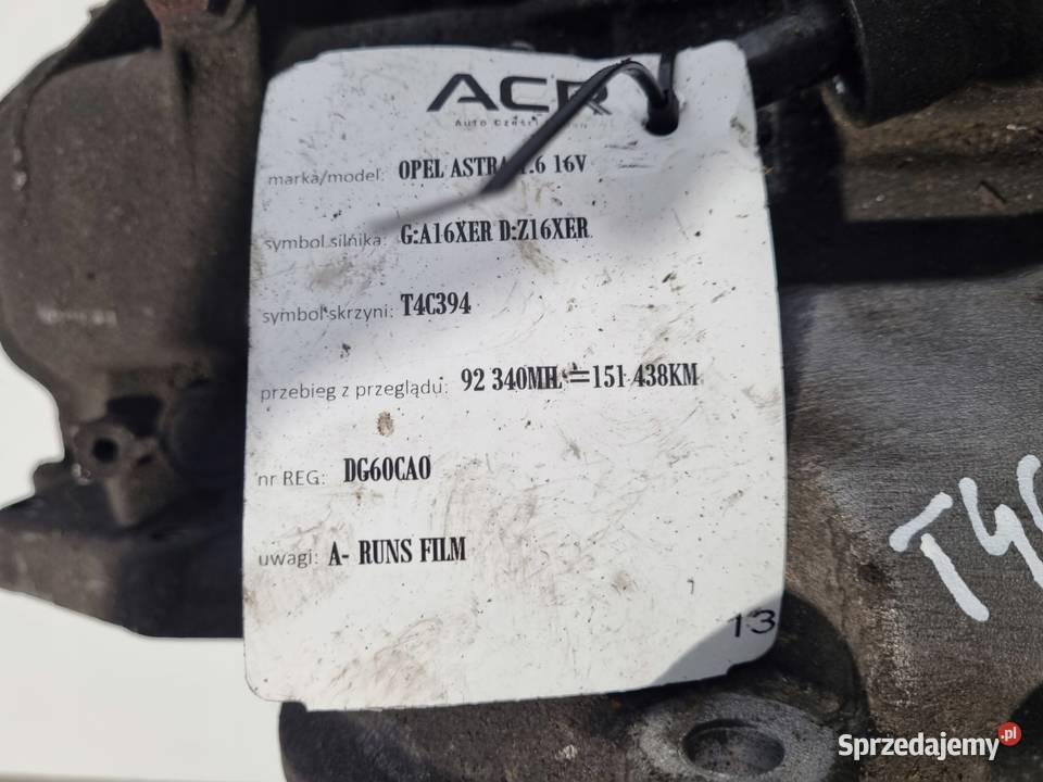 SKRZYNIA BIEGÓW Opel Astra III H Zafira B 16 16V