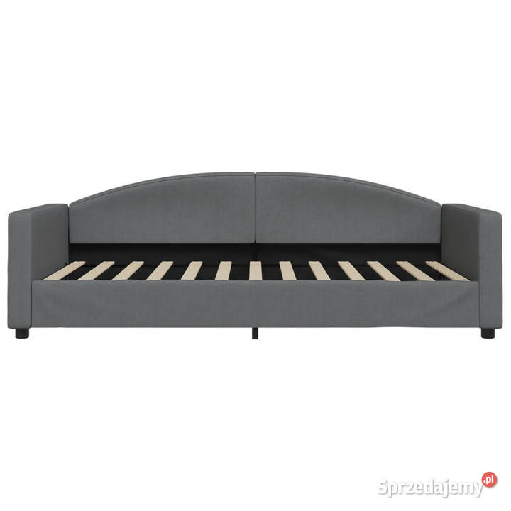 Sofa z funkcją spania ciemnoszara obita tkaniną Warszawa