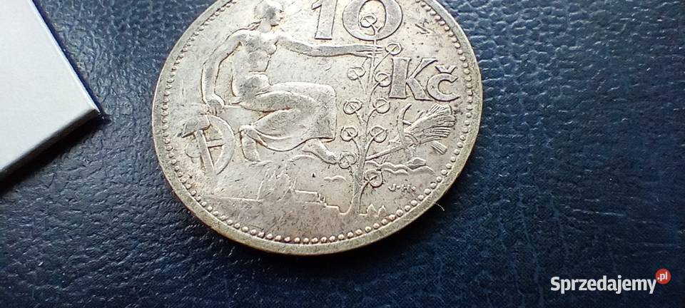 Stare monety 10 koron 1932 Czechosłowacja srebro Lesko sprzedam