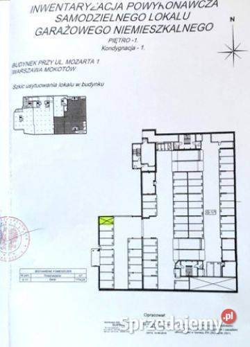 garaż miejsce postojowe Warszawa Mokotów