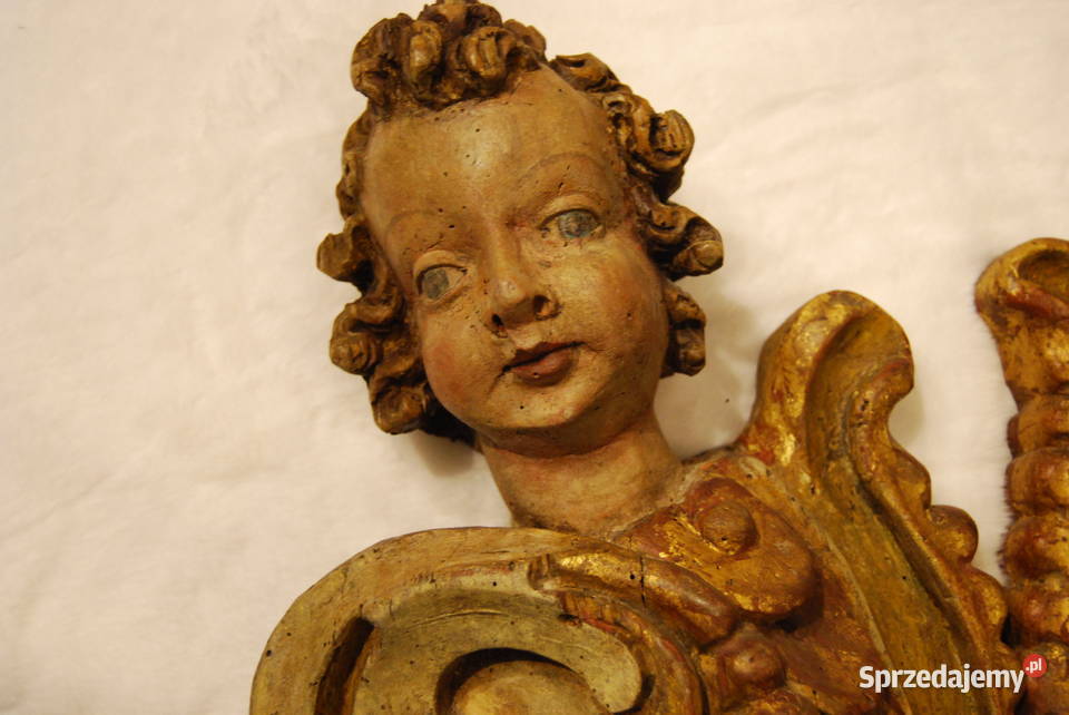 Para aniołów putta z mackami Włochy ok 1700 r Poznań sprzedam