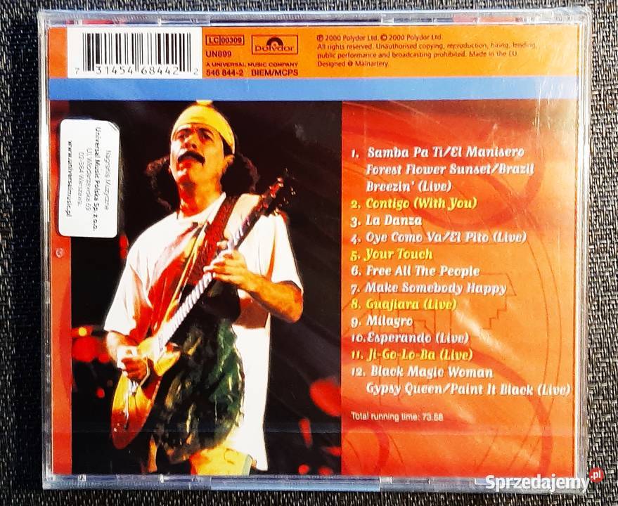 Sprzedam Album CD Carlos Santana Największe rock