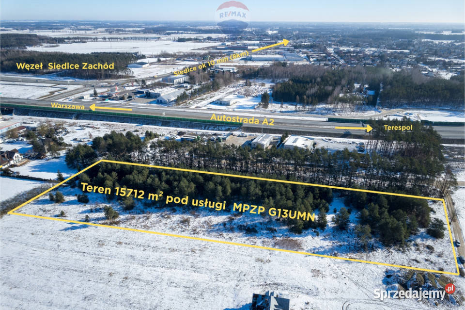 Inwestycyjne 157 ha węźle A2 Siedlce Zachód