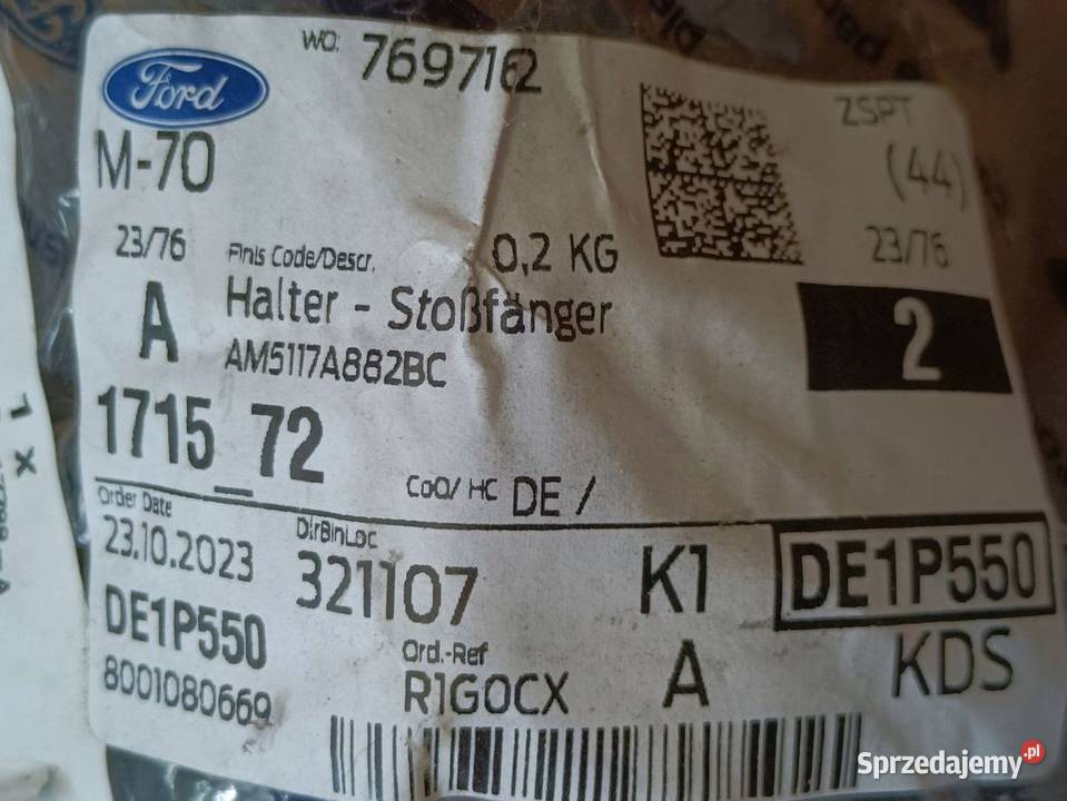 FORD C ENERGI 14 C 15 ŚLIZG ZDERZAKA LEWY TYŁ Części samochodowe wielkopolskie Pleszew
